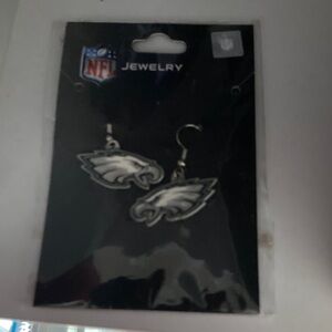 NFL Eagles Silver and Black Earrings